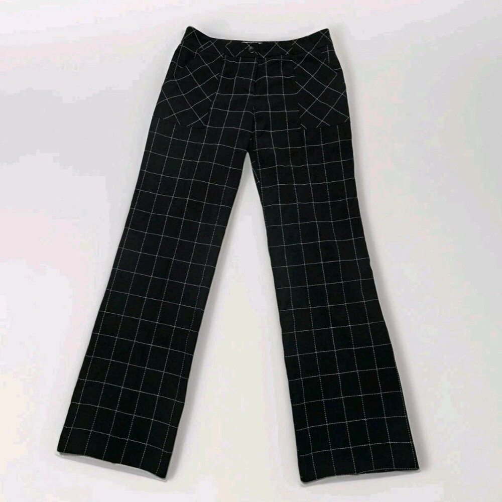 Trina Turk Los Angeles  Windowpane Check Pants Career Boho Women's Size 8